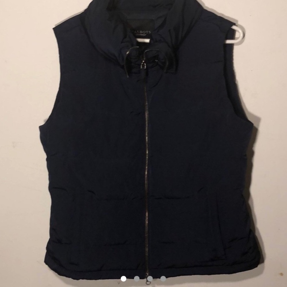 navy talbots winter vest